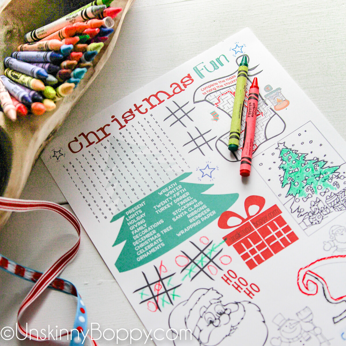 Christmas Coloring Pages for the Kids Table