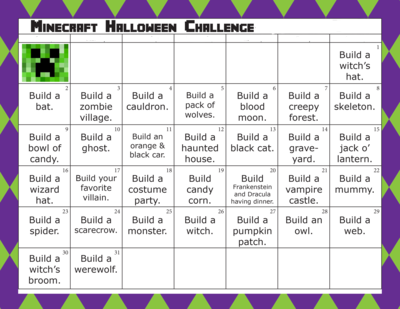 Minecraft Halloween Challenge