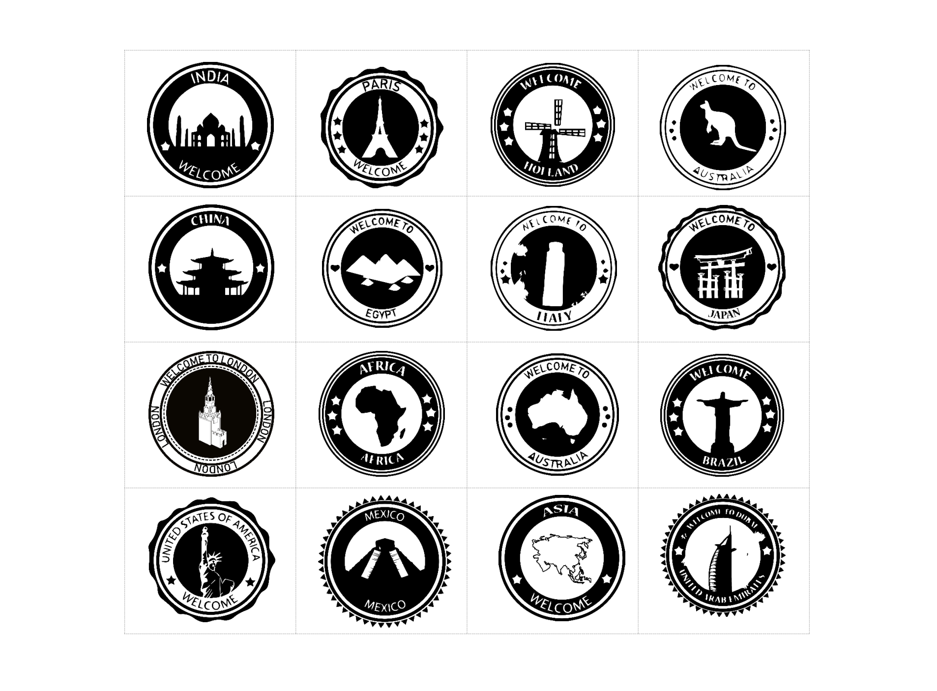 Pretend Passport Stamps For Kids