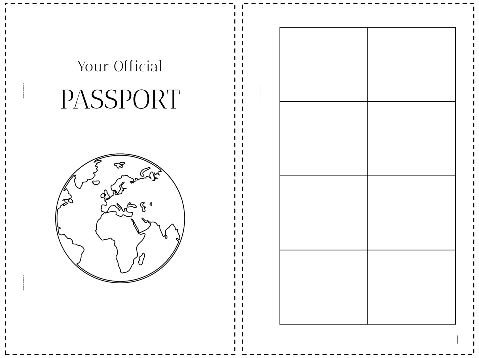 Passport for kids! Printable Passport book