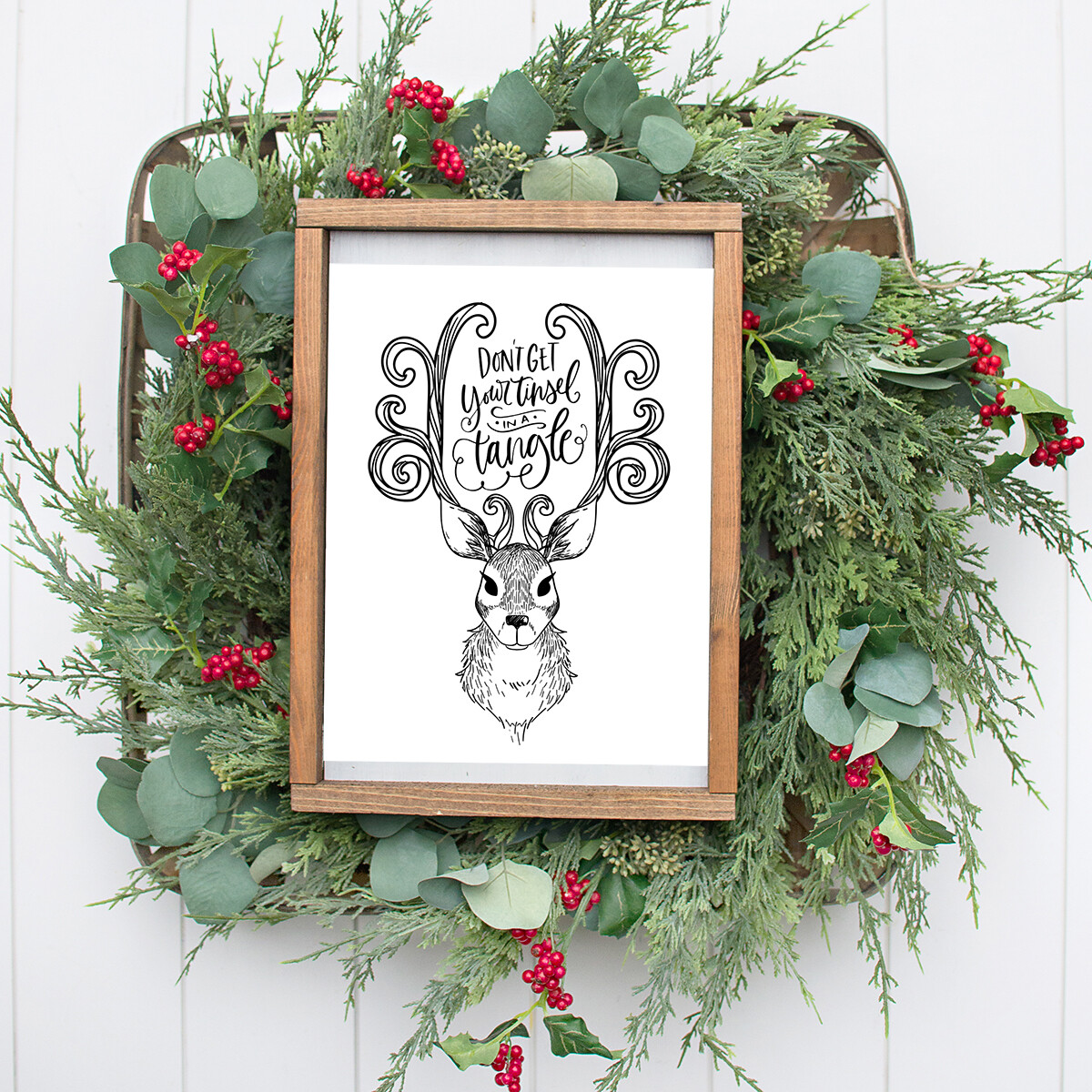 Don't Get Your Tinsel in a Tangle Christmas Printable