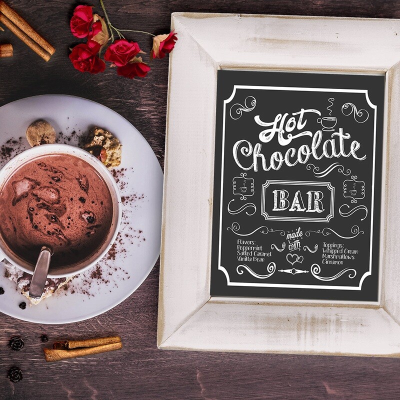 Hot Chocolate Bar Free Chalkboard Printable Sign