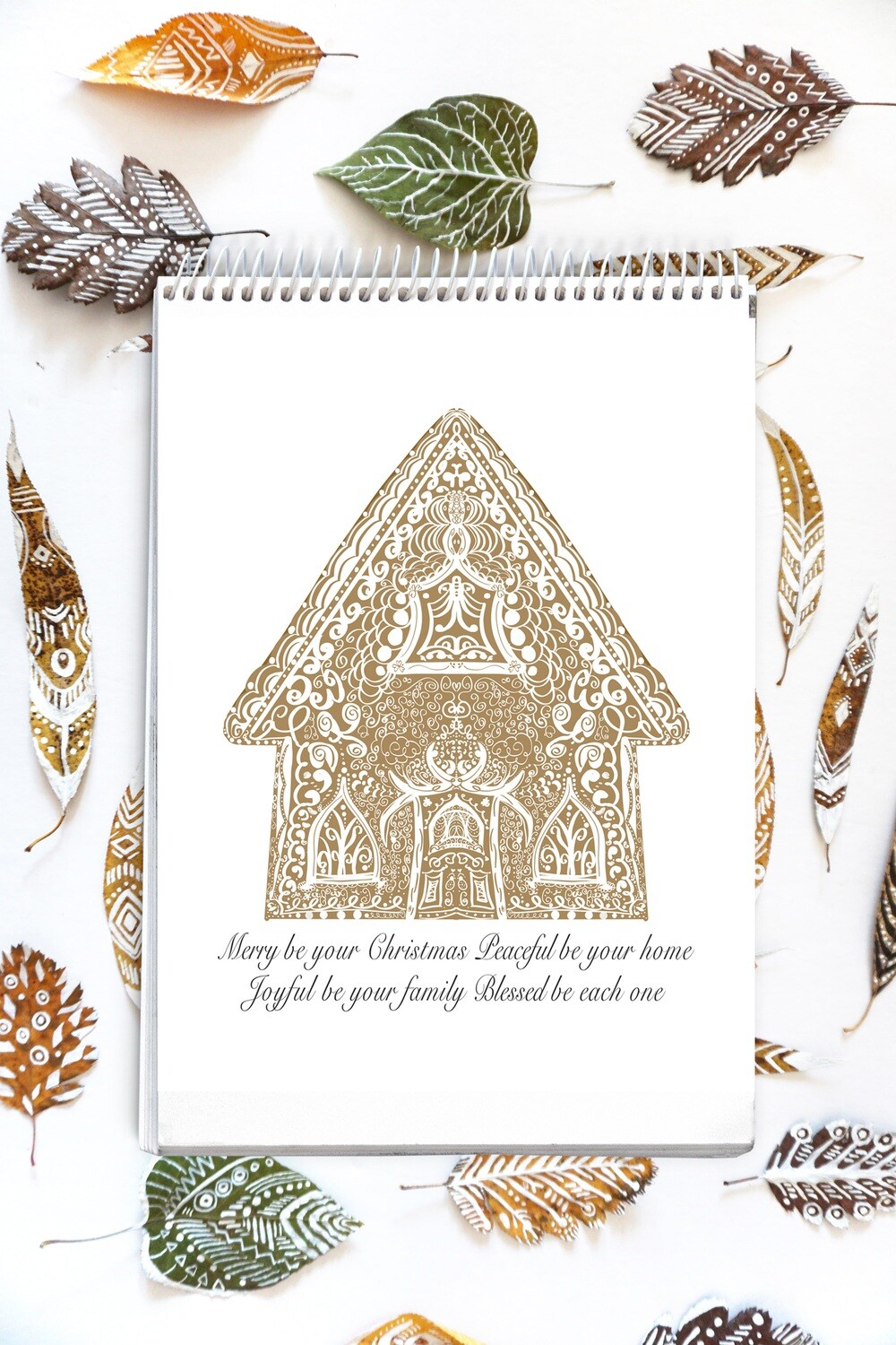 Merry Be Your Christmas Gingerbread House Printable