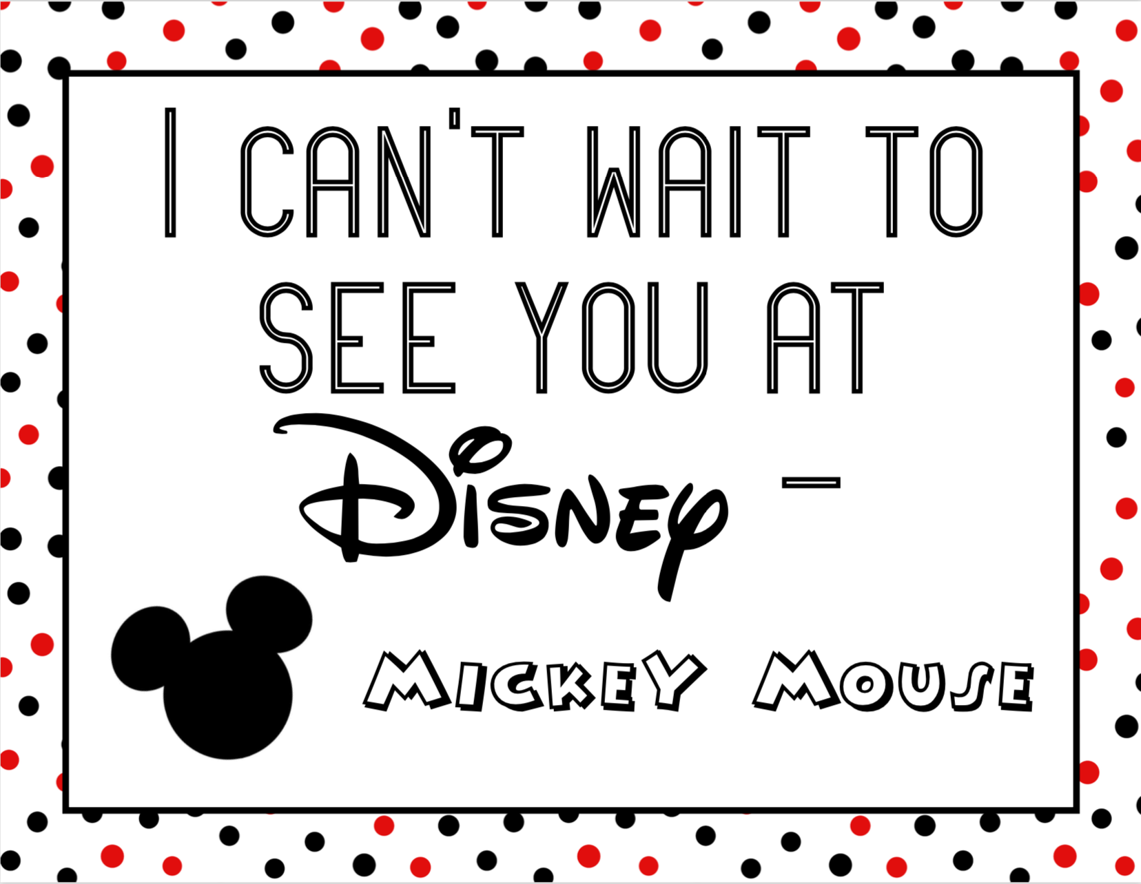 disney world surprise announcement sign with countdown and fake ticket boarding pass