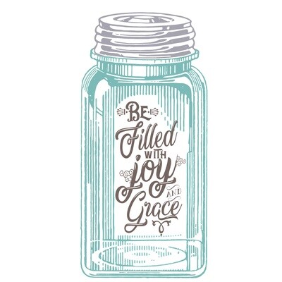 Be Filled with Joy and Grace Blue Mason Jar Printable