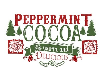 Peppermint Cocoa Free Printable (Hot Chocolate Bar)