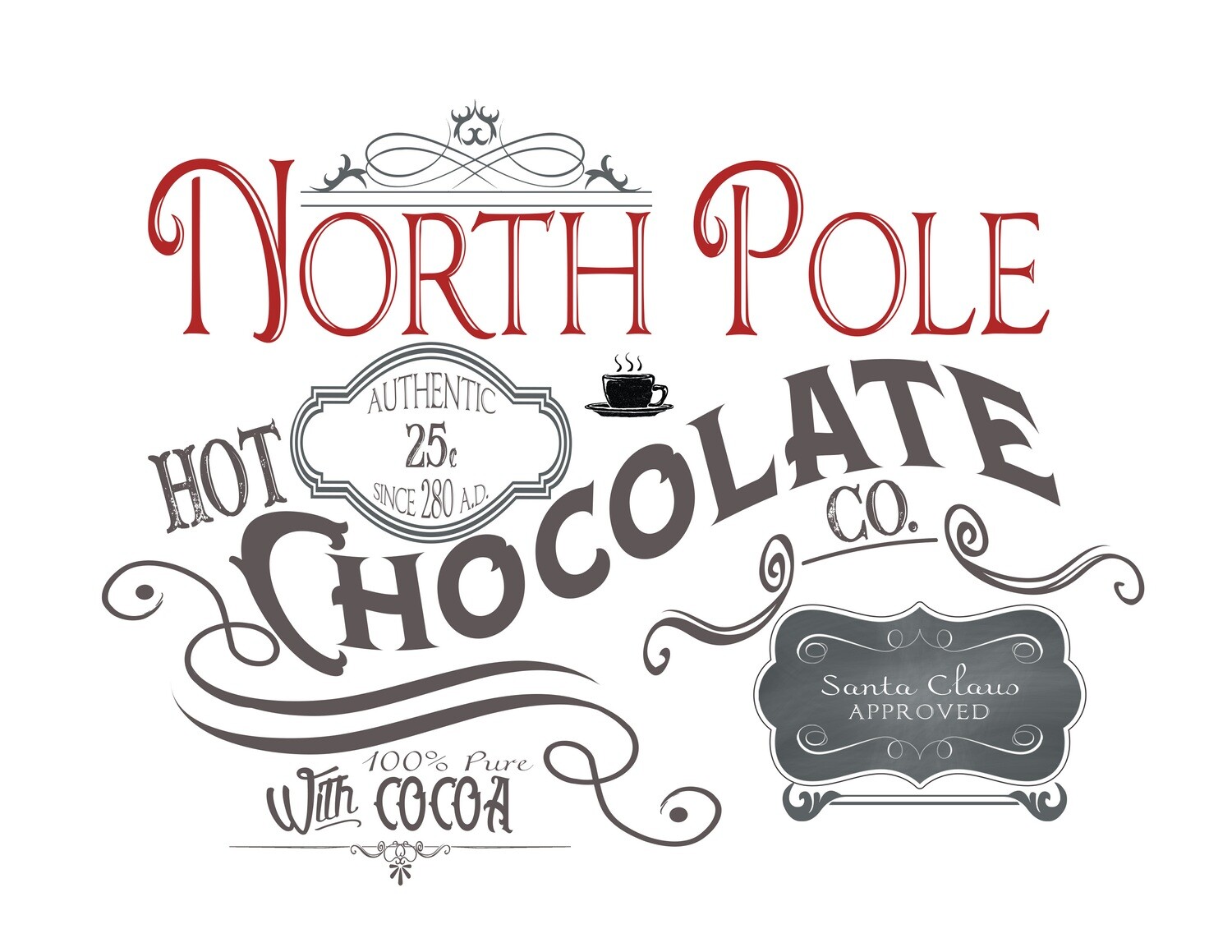 North Pole Hot Chocolate Free Printable Hot Chocolate Bar 
