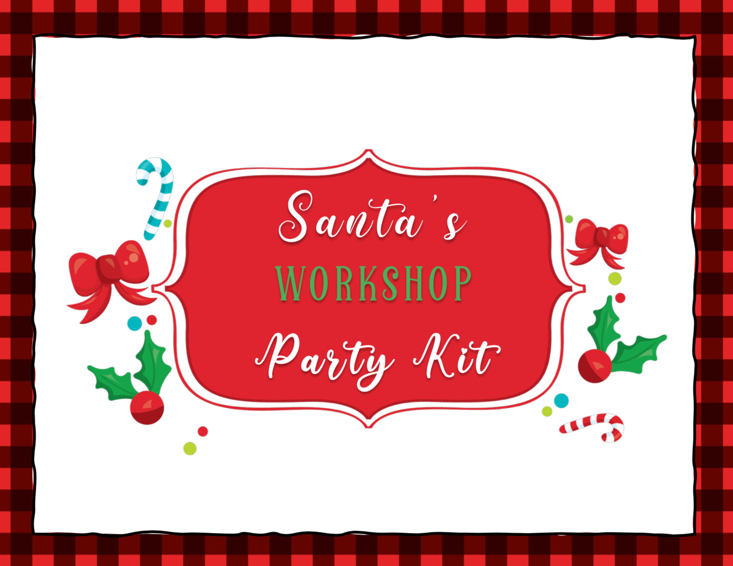 Santa's Workshop Themed Christmas Party Kit