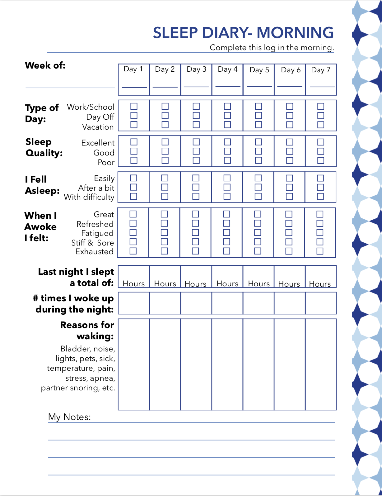 Sleep Tracker & Dream Journal Free PDF Printable