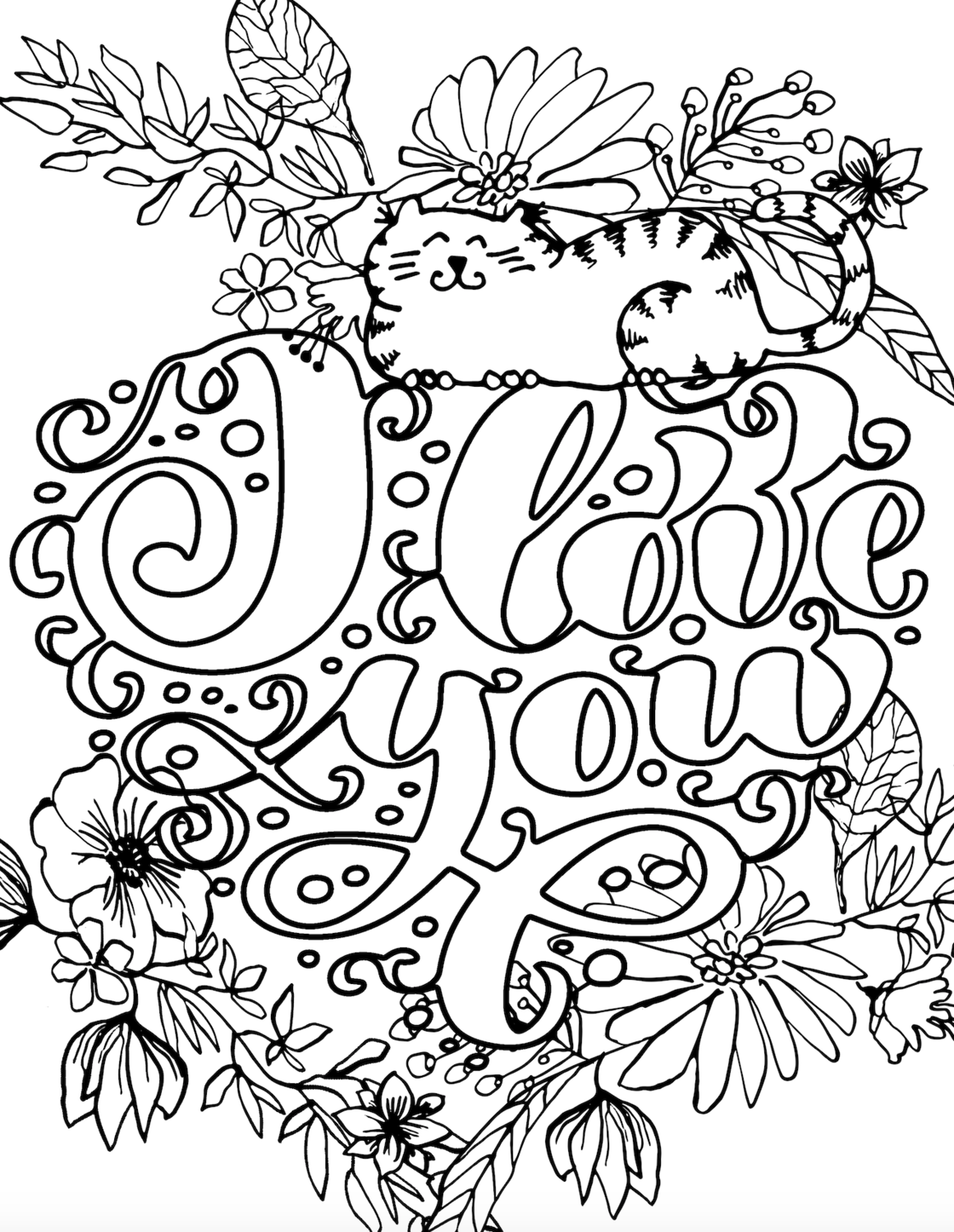 Free Printable Love Coloring Pages for Kids and Adults