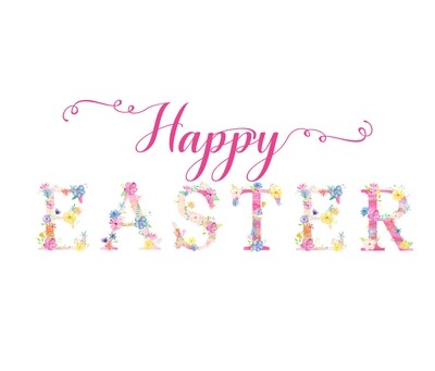 Happy Easter Floral Free Printable