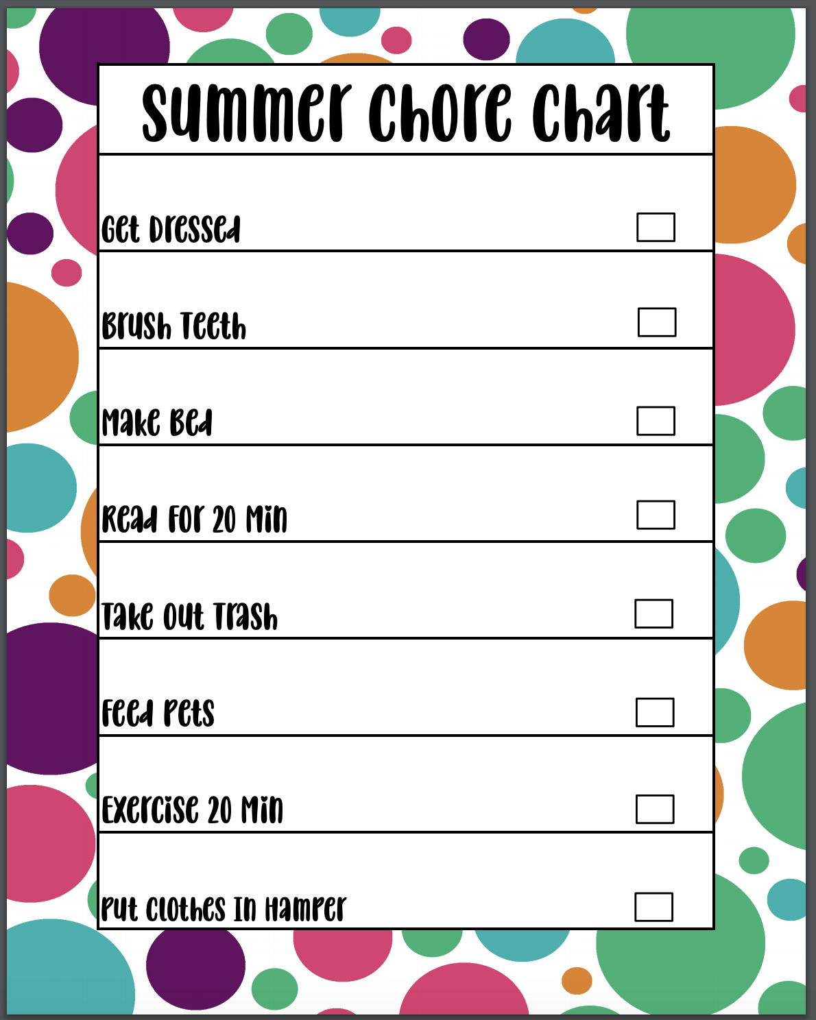 kids-summer-daily-planner-chore-chart-8-page-pdf for Free Printable Editable Summer Chore Chart Kids Summer Daily Planner & Chore Chart (8 Page PDF) for Free Printable Editable Summer Chore Chart