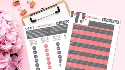 Free printable Debt Snowball Tracker (based on Dave Ramsey method)