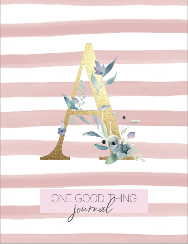One Good Thing Daily Journal + Choose Your Initial/Monogram (28 pgs)