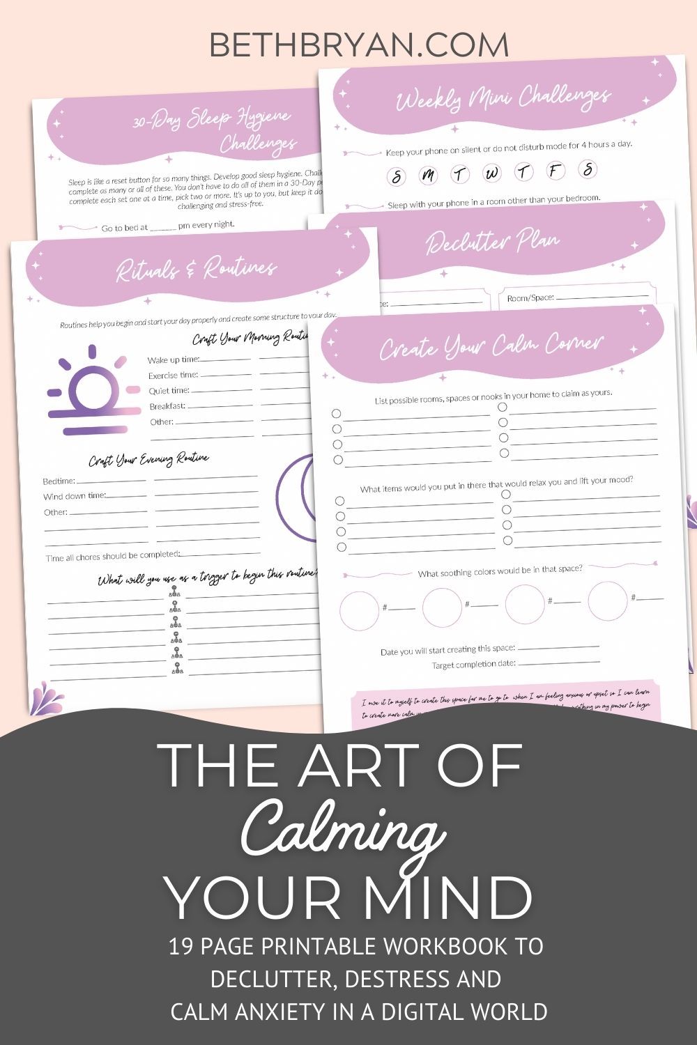 The Art of Calming Your Mind Self-Care Journal (19 pg)