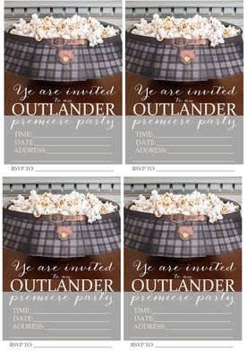 Outlander Themed Party Invitation and Food Labels