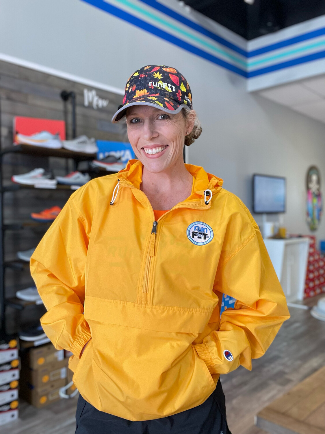runFIT Packable Anorak 1/4 Zip Jacket