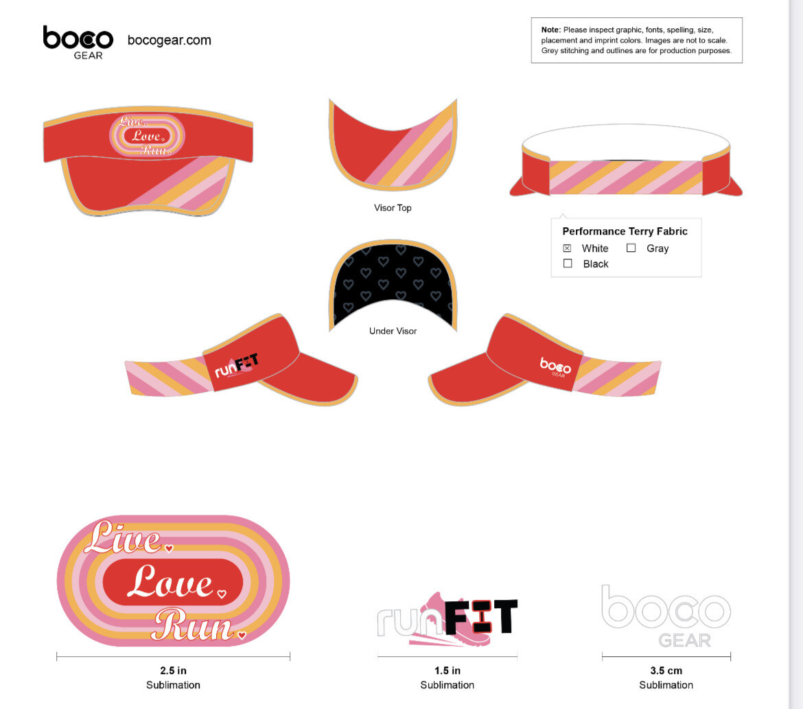 Live Love Run Visor