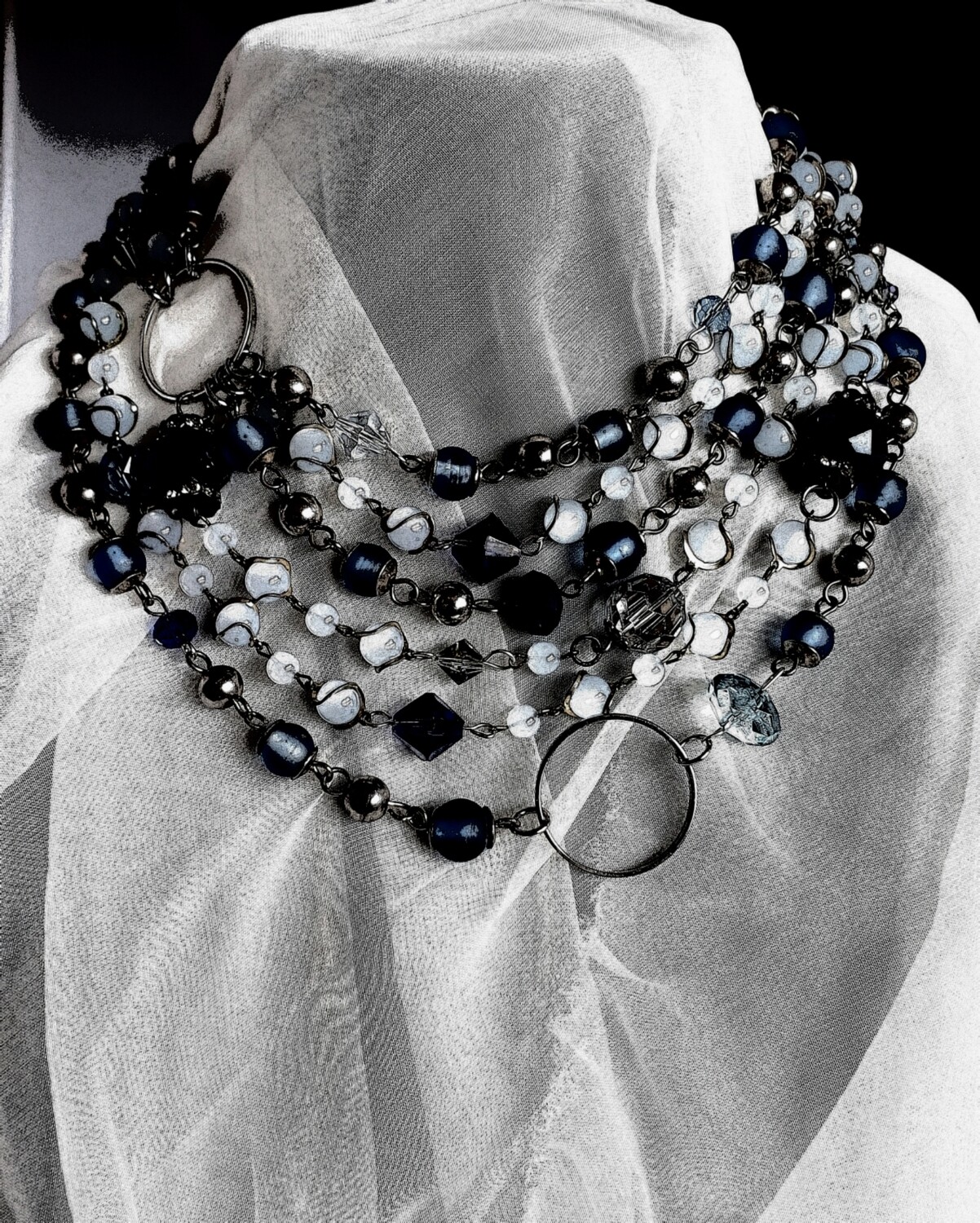 Blue moon necklace