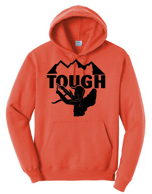 MTN TOUGH Orange Hooded Sweatshirt MTN TOUGH Orange Hooded Sweatshirt