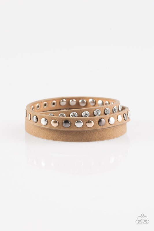 Catwalk Casual Brown Wrap Bracelet