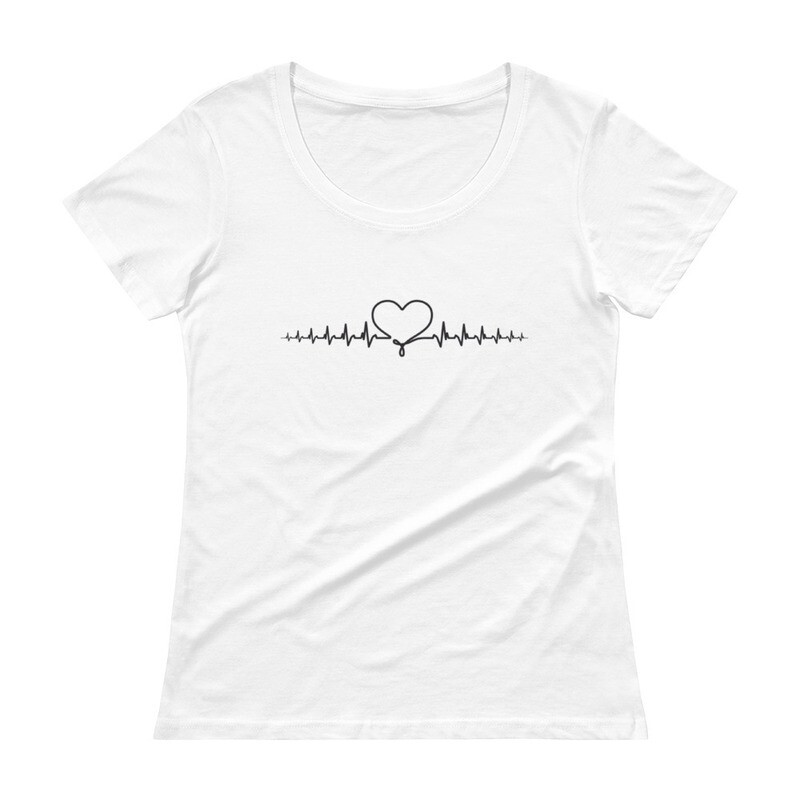 Heart Beat Ladies&#39; Scoopneck T-Shirt