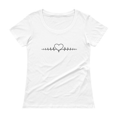 Heart Beat Ladies' Scoopneck T-Shirt