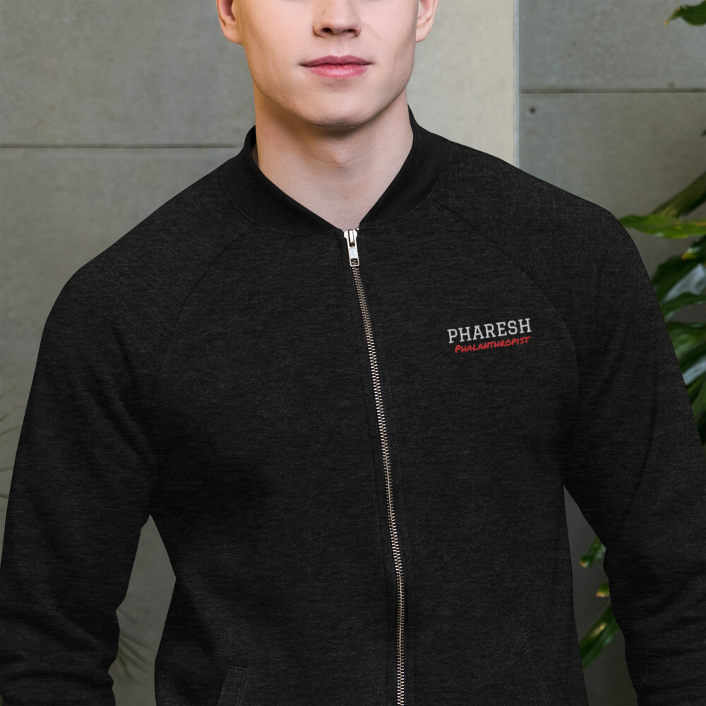 PHARESH Bomber Jacket (Multiple Colors), Color: Heather Black, Size: S