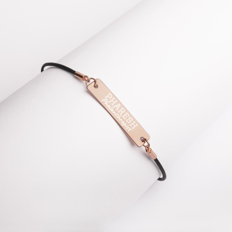 PHARESH Engraved String Bracelet (Multiple Colors)