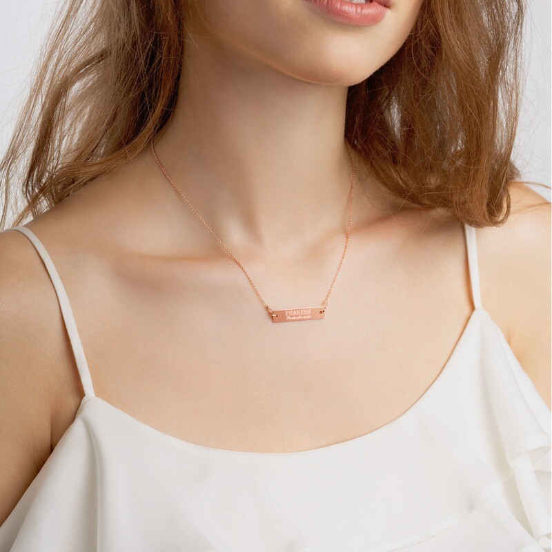 PHARESH Engraved Chain Necklace (Multiple Colors)