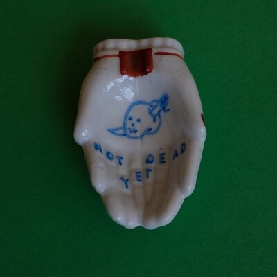 #86 - Small hand painted vintage Japanese ashtray​ by Bruno Levy