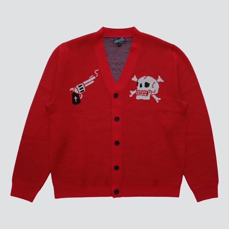RED PARADISE OVERSIZED SOUVENIR CARDIGAN // PRE-ORDER