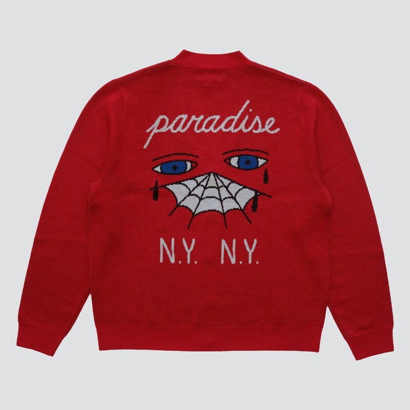RED PARADISE OVERSIZED SOUVENIR CARDIGAN // PRE-ORDER