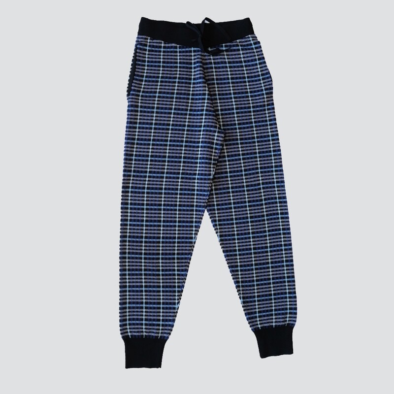 BLUE OVERSIZED SQUARES  JOGGERS // PRE-ORDER