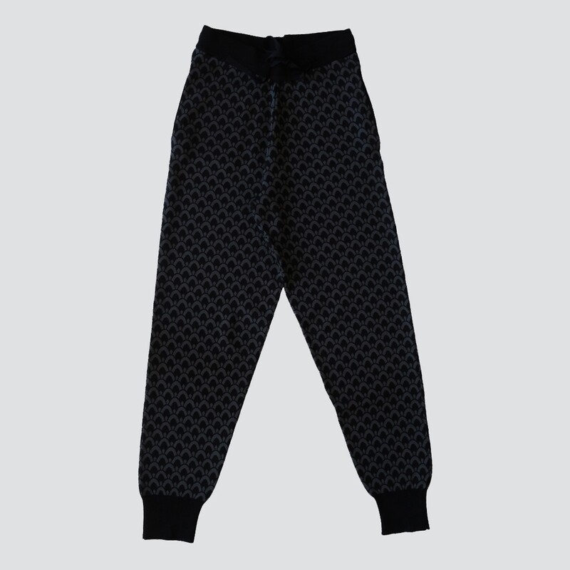 BLACK OVERSIZED SNAKE SCALE JOGGERS // PRE-ORDER
