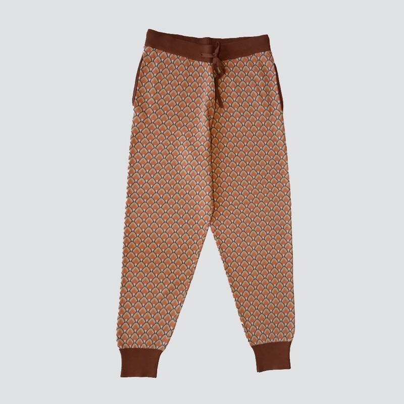 BROWN OVERSIZED SNAKE SCALE JOGGERS // PRE-ORDER