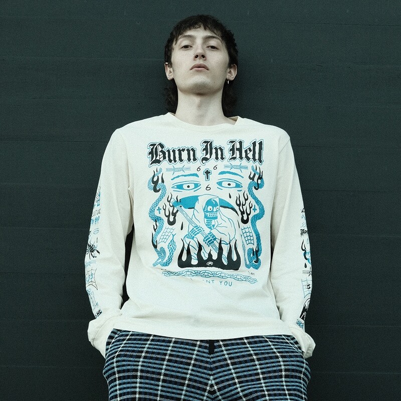 BLUE BURN IN HELL - LONG SLEEVE T-SHIRT