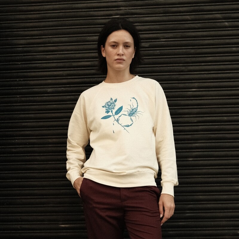 BLUE SCORPION LIGHTWEIGHT FRENCH TERRY RAGLAN SWEATSHIRT - LIMITED EDITION OF 14