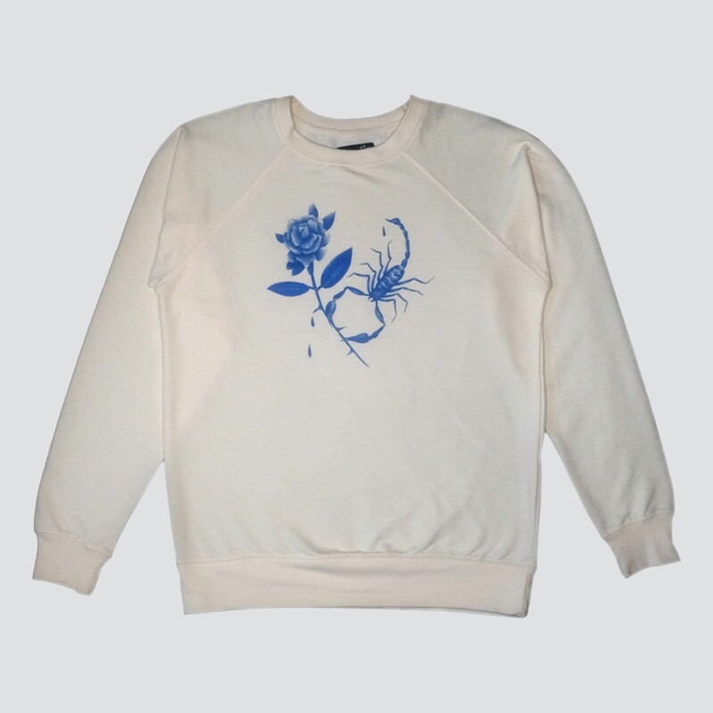 BLUE SCORPION LIGHTWEIGHT FRENCH TERRY RAGLAN SWEATSHIRT - LIMITED EDITION OF 14