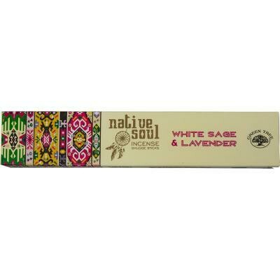 Green Tree Native Soul - White Sage and Lavender - Stick Incense 15g
