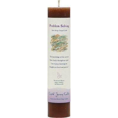 Reiki Herbal Pillar Candle - Problem Solving 7&quot;