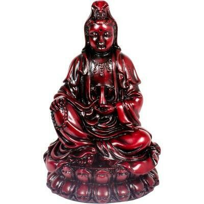 Polyresin Kwan Yin - Meditating 3.75"H