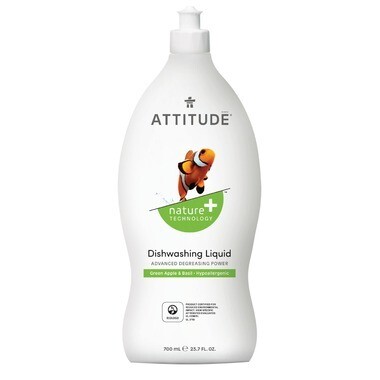 Attitude Nature Plus Dishwashing Liquid - Green Apple & Basil