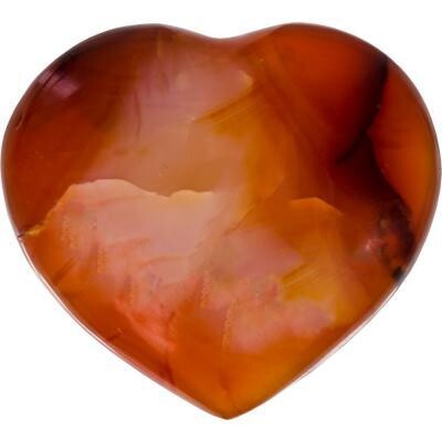 Gemstone Puffed Heart - Carnelian 1.5"
