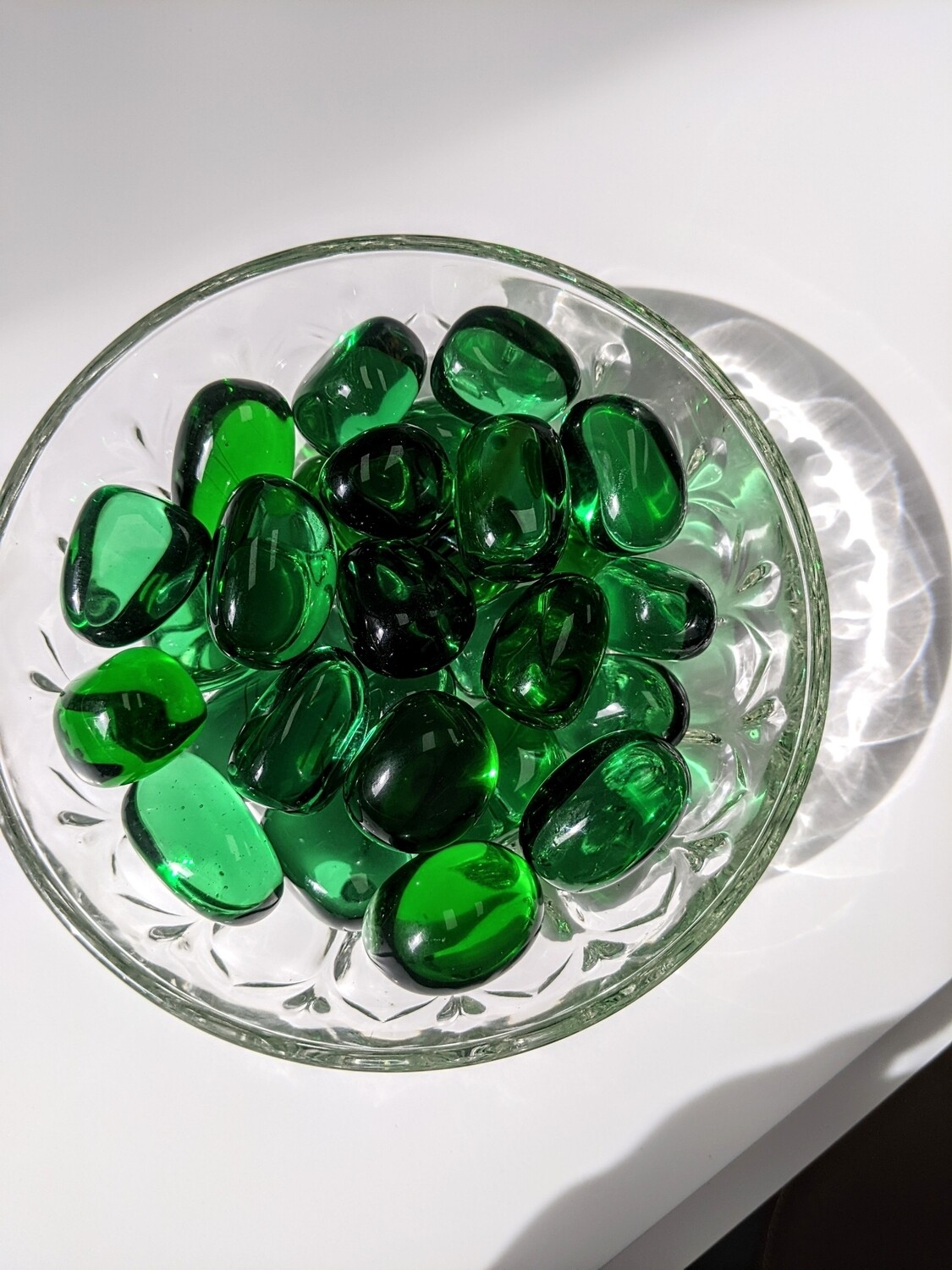 Green Obsidian Glass (Man Made for Colour Therapy)