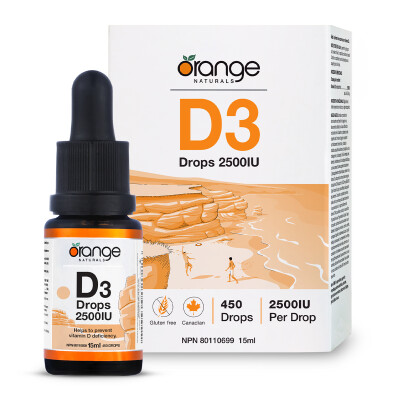 Orange Naturals Vitamin D3 Drops (2500IU)