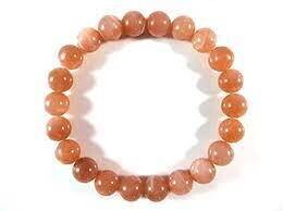 Peach Moonstone Gemstone Bracelet 8mm