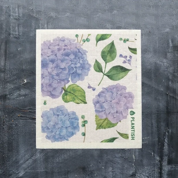 Plantish Swedish Dishcloth - Hydrangea