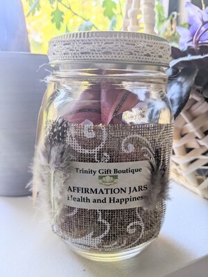 Affirmation Jar - Health and Happiness