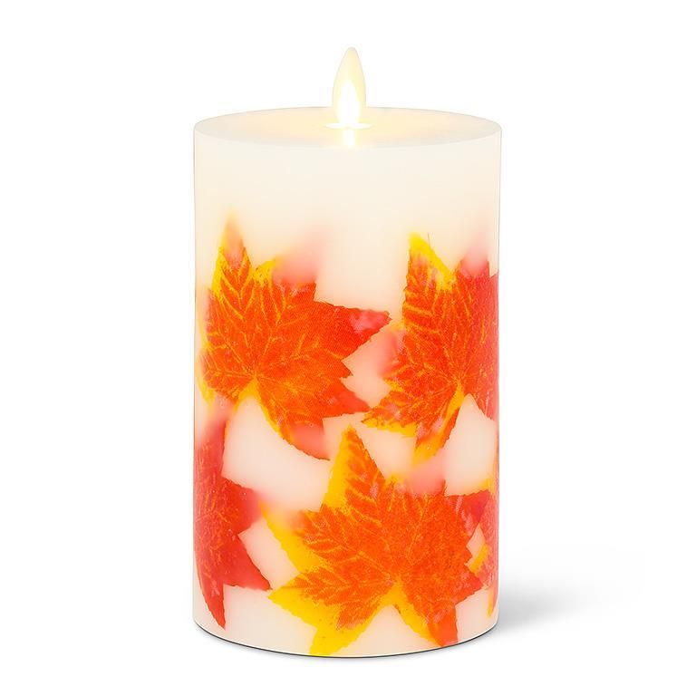 Reallite Flameless Candle - Medium Maple Leaf